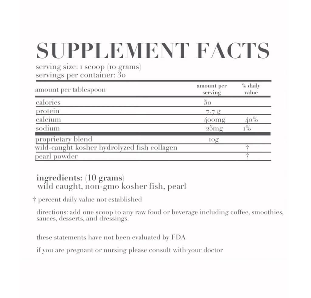 Agent Nateur Holi (mane) marine collagen peptides and pearl
